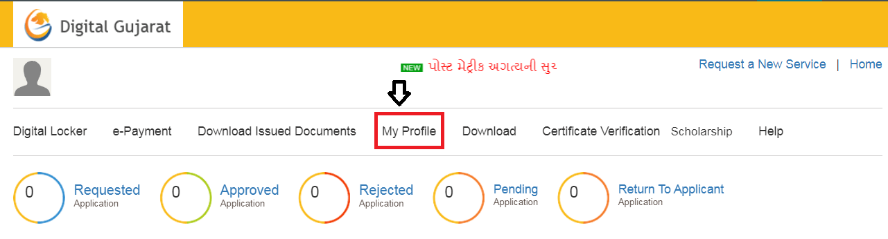 digital gujarat portal my profile