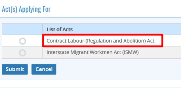 Contract labour Regulation and Abolition Act